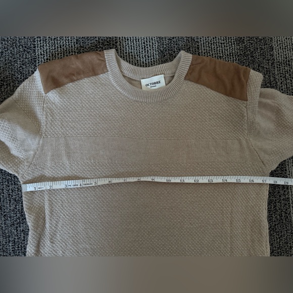 OCTOBRE Editions/Sezane Men’s tan sweater Made in Portugal 100% merino wool - Picture 3 of 6
